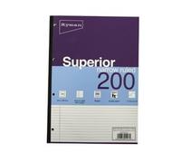 Ryman Superior Pad A4 Narrow Ruled With Margin Side Bound 400 Pages 200 Sheets