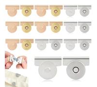 RYMAUP 10 Pairs Metal Snap Fasteners with Seamless Magnetic Buckle for Tote Bags Clothes and DIY Work Clip Fasteners No Sewing for Purses and Handbags
