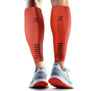 Rymora Calf Compression Sleeves for Men & Women (Ideal for Sports, Running, Shin Splints & More) (One Pair) (Fiery Red) (Large) [L]