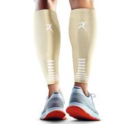 Rymora Calf Compression Sleeves for Men & Women (Ideal for Sports, Running, Shin Splints & More) (One Pair) (Light Nude) (XXL) [2XL]