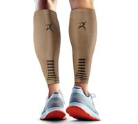 Rymora Calf Compression Sleeves for Men & Women (Ideal for Sports, Running, Shin Splints & More) (One Pair) (Warm Beige) (XXL) [2XL]