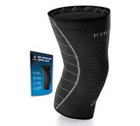 Rymora Knee Support for Men and Women - Compression Sleeve to Ease Knee Discomfort - Great for Running, Sports & Everyday Wear (Black) (Single Sleeve) (Medium) [M]