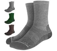 Rymora Merino Wool Blend Walking Hiking Socks for Men & Women (Moisture Wicking, Breathable, Seamless) (One Pair - Grey) (Medium: UK 7-10 / EU 40-44) [M]