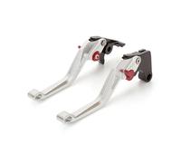 RYMZBE for Kawasaki Ninja 250/300/400 2018-2019 Motorcycle Accessories CNC Aluminum Brake Lever & Clutch Grip Set(Silver)