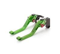 RYMZBE for Kawasaki Ninja 250 300 400 2018-2019 Motorcycle Parts CNC Aluminum Brake Lever Clutch Handlebar Grip Set(Green)