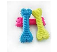 RYND Dog Chew Toy, Textured Bone Shape, Blue/Pink/Lime Green (Lime Green)