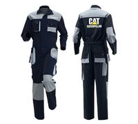 RYNDEX Mens Waterproof Coveralls Ca.ter-pillar, Breathable one-piece workwear, Mechanics Boilersuit Protective, Overall(Dark Blue,XL)