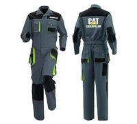 RYNDEX Mens Waterproof Coveralls Ca.ter-pillar, Breathable one-piece workwear, Mechanics Boilersuit Protective, Overall(Green Grey,L)
