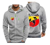 RYNDEX Mens Zip Up Hoodie ABA_rth, Breathable Hooded Sweat Jacket, Comfortable Hooded Top, For Outdoor Sports, Winter(Light gray,XL)