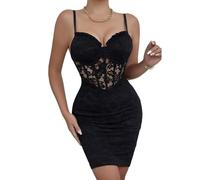 RYNDEX Shapewear Slip Dress for Women, Tummy Control with Anti-Slip Shoulder Strap, Bodycon Shaper Dress for Mother's Day Birtday Girlfriend, Control(Black,L)