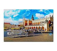 Rynek Glowny Central Square in Poland, Krakow Puzzle 1000 Piecesen Puzzle Adult Game Graphics Travel Souvenir 38x52CM