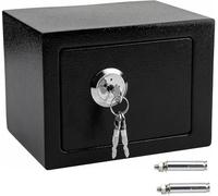 Rynli 4.6L Security Steel Small Safe Box Fireproof and Mountable Home Safe, Perfect Money Cash Storage Box Comes with Safe Accessories and 3 Key - Ideal for Office, Home, and Hotel Use