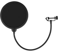Rynli Dual Layer Pop Filter for Blue Yeti & ASMR Microphone, Professional Mic Shock Mount with Foam Cover & 360° Flexible Gooseneck, Enhanced Sound Shield Guard