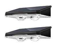 rynli Solar Fence Lights Pack of 2 Solar Lights Outdoor Garden with 3 Light Modes Waterproof Outside Light for Patio, Decking, Driveway, Gate, Garage, Yard Decoration