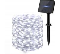 rynli Solar Powered Fairy String Lights Outdoor Garden, IP65 Waterproof 8 Mode LED Copper Wire String Light for Patio, Yard, Solar Fairy Lights for Wedding, Christmas (Cool White,10 M, 32 Ft,100 LED)