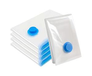 Rynli Vacuum Storage Bags for Clothes 50x70 cm | Space Saver Compression Vacuum Bag | Suction Storage Container for Clothes | Vacummattress Storage for Duvet, Comforters, Bedding, Pillows Pack of 5