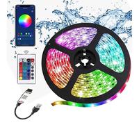 rynli Waterproof LED Strip Lights with Bluetooth, 2M RGB LED Strip Light with Remote, USB Powered, Color Changing, Decorative Lighting Ideal Lights for Bedroom, Kitchen, Gaming, TV Backlight