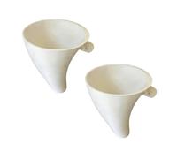 RynoPulse 2pcs Flour Funnel for Kitchen Aid Mixer, Flour Funnel Stand Mixer Attachment, Enables Guided Pouring, No-Mess Anti-Spill Design, Kitchenaid Accessories for Adding Sugar Egg & Liquid (White)