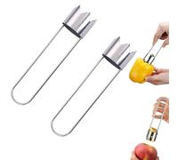 RynoPulse 2PCS Stainless Steel Fruit & Vegetable Corer, Apple Pepper Seed Corer Remover with Ergonomic Handle, Core Remover Kitchen Gadgets for Apple Pear Vegetable