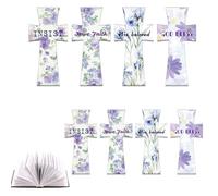 RynoPulse 4PCS Magnetic Cross Bookmarks, Cross Christian Bible Marks, Flower Religious Bookmarks, Christian Gifts, for Home Office School Reading Lover (8)