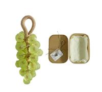 RynoPulse Grape Soap on a Rope, Handmade Crystal Grape Soap, Portable Aromatic Hand & Face Washing Soaps for Shower, Hanging for Kitchen or Bathroom (green tea)