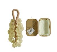 RynoPulse Grape Soap on a Rope, Handmade Crystal Grape Soap, Portable Aromatic Hand & Face Washing Soaps for Shower, Hanging for Kitchen or Bathroom (Jasmine)