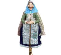 RynoPulse Handmade Kitchen Witch Doll, Portable Witch Statue Enchanting Good Luck Cooking Doll, Creative Small Hanging Ornament, Unique Festive Handmade Decor (A)