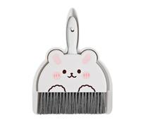 RynoPulse Mini Dustpan and Brush Set, Cute Portable Broom and Dustpan Set with Soft Bristles, Small Space Cleaning Supplies for Office Home Table Desktop Counter Drawer Keyboard Car Cleaning (B)