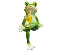 RynoPulse Resin Frog Ornament Planter Hugger, Frog Flower Pot Hanger Ornament, Planter Pot Decoration for Home Garden Fence Balcony Patio Lawn Yard Ornaments (E)