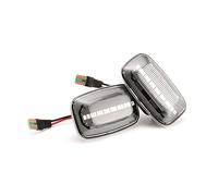 Rynplex 1 Pair Dynamic LED Side Marker Fender Lights, for TOYOTA, Landcruiser 70 80 100 Series Flowing Turn Signal Light Repeater Car Indicator Light(Transparent shell)