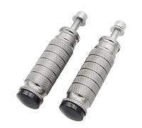 Rynplex 1 Pair Motorcycle M8 Universal CNC Aluminum Footrests Rear Foot Pegs Pedals Rest Set Racing Motor Motorcycle Rear Passenger Foot Peg(Grey)