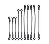 Rynplex 10 Pcs Metal Links Set Suspension Steering Linkage Panhard Bar 1/10 Scale RC Crawler 324mm Wheelbase, for Traxxas, for TRX4 Defender Rc Car Suspension Arm Link