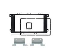 Rynplex 2din Car DVD Radio Frame, for Ford, for Focus, II C-Max S-Max Fusion Panel Dash Mount Double Din Fascia Install Kit Refit Frame Black Radio Panel Frame(Black)