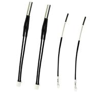 Rynplex 2pcs 3D Printer Accessories NTC 100K Thermistor Temp Sensor and 2pcs Cartridge Heater, Hotend Quick Replacement Parts, for 3D Printer Bambu Lab X1/X1-Carbon 3D Printer Thermistor(BLACK For End