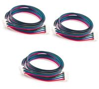 Rynplex 3Pcs 1.5M 3D Printer Stepper Motor Cables HX2.54 4 Pin to 6 Pin, for 3D Printer Nema 17 Stepper Motor, 3D Printer Stepper Motor Extension Cable, 3D Printer Thermistor(BLACK 3Pcs 1.5M 3D Printe