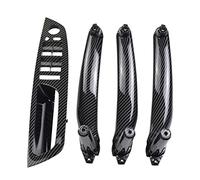 Rynplex 4PCS/Set LHD Left Hand Driver Door Pull Handles Kit Auto Interior Replacement Parts, for BMW, for X5 X6 E70 E71 2007-2013 Car Interior Door Handle(Carbon 4Pcs LHD)
