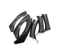 Rynplex 6pcs LHD Car Accessories Carbon Style Interior Door Handle Pull Cover Trim, for BMW, for 3 Series E90 E91 E92 316 318 320 325 328i Car Interior Door Handle(Carbon Texture)