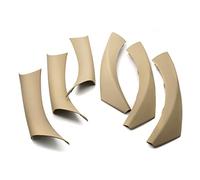 Rynplex 6pcs RHD Car Accessories Carbon Texture Interior Door Handle Pull Cover Trim, for BMW, for 3 Series E90 E91 E92 316 318 320 325 328i Car Interior Door Handle(Beige)