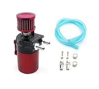 Rynplex Baffled Aluminum Oil Catch Can Reservoir Tank Oil Tank With Air Filter Universal 300ML Car Cabin Air Filter(RED)