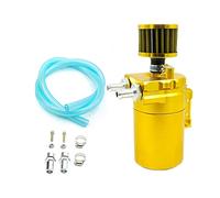 Rynplex Baffled Aluminum Oil Catch Can Reservoir Tank Oil Tank With Air Filter Universal 300ML Car Cabin Air Filter(GOLD)
