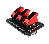 Rynplex Boat Marine Racing Car 3-Gang Light Rockers Engine Start Switch Flip-up Ignition Toggle Boat Ignition Switch