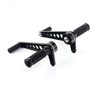 Rynplex Cafe Racer Rear Sets Foot Pegs Rests GT 125 250 500 750 Universal Custom Classic Rearsets Footpegs Pedals Motorcycle Foot Pedal(BLACK)