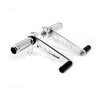 Rynplex Cafe Racer Rear Sets Foot Pegs Rests GT 125 250 500 750 Universal Custom Classic Rearsets Footpegs Pedals Motorcycle Foot Pedal(SILVER)
