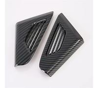 Rynplex Car Console Dashboard Air Vent Cover Trim Front AC Outlet Sticer Styling, for Tesla, Model X 2017 2018 2019 Carbon Fiber Car Air Vent Decorative Trim