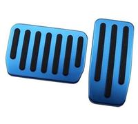 Rynplex Car Foot Pedal, for Tesla, Model 3 2017-2021 Accelerator Fuel Brake Rest Pads Cover Aluminum Non-Slip Car Pedal Cover Protection Pad(Blue without Rest)