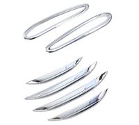 Rynplex Car Front Rear Fog Light Lamp Eyebrow Frame Trim Cover Sticker, for Mercedes-Benz, for GLC Class X254 2023 Car Supplies (Silver) Fog Light Cover(Silver)