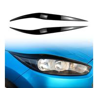 Rynplex Car Headlight Eyebrow Trim Cover, for Ford Fiesta MK6.5 2013-2017, Gloss Black Headlight Eyebrow Eyelid Cover Trims for Ford Fiesta Accessories