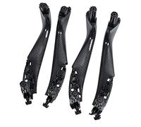Rynplex Car Interior Door Carbon Fiber Inside Handle Trim Window Switch Panel Replacement, for BMW, for 5 Series G30 G31 G38 F90 2017-2020 Car Interior Door Handle(4pcs Set)