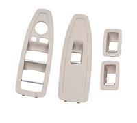 Rynplex Car Interior Door Window Lifting Switch Panel Trim Cover Replacement, for BMW, for 1 3 4 Series F20 F30 F31 F34 F35 F36 Car Interior Door Handle(4PCS Set Oyster)