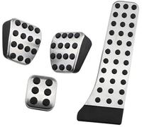 Rynplex Car Pedals Accelerator Brake Footrest Pad, for Mercedes-Benz, C E S GLK SLK CLS SL-Class W203 W204 W211 W212 W210 Car Pedal Cover Protection Pad(BLACK MT Without Rest)